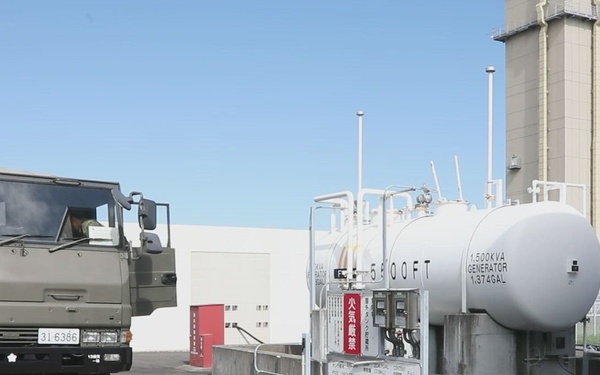 JGSDF and U.S. Naval Mobile Construction Battalion 4 refuel generators during Active Shield 26