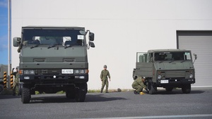 U.S. Marines and JGSDF members participate in simulated CBRN casualty care during exercise Active Shield 26