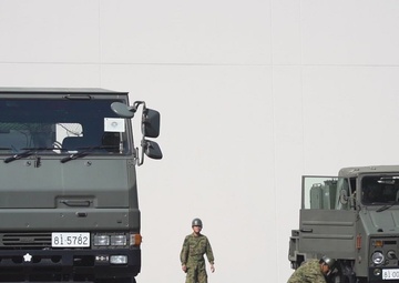 U.S. Marines and JGSDF members participate in simulated CBRN casualty care during exercise Active Shield 26