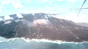 Coast Guard Air Station Miami airplane crew overflies The Bahamas following Hurricane Melissa