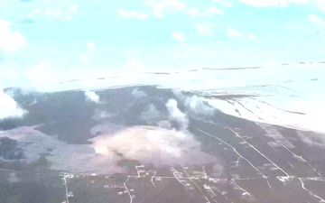 Coast Guard Air Station Miami airplane crew overflies The Bahamas following Hurricane Melissa