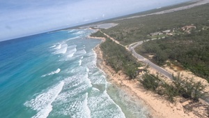 Coast Guard Air Station Miami airplane crew overflies The Bahamas following Hurricane Melissa