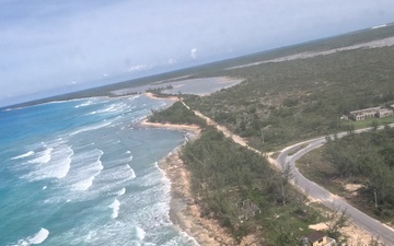 Coast Guard Air Station Miami airplane crew overflies The Bahamas following Hurricane Melissa