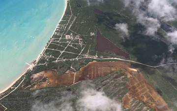 Coast Guard Air Station Miami airplane crew overflies The Bahamas following Hurricane Melissa