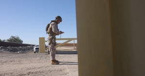 Bridge recon preps for barrier reinforcement (B-Roll)
