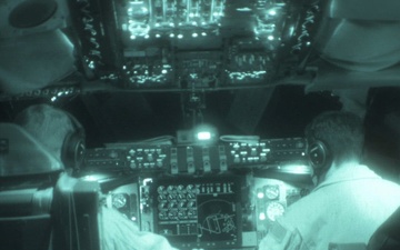 Stratotanker refuels U.S. Navy Poseidon over CENTCOM