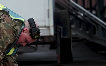 BM 26-1:Yokota Airmen carry out cargo operations (Br-roll)