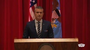 Secretary of War speaks at the war college