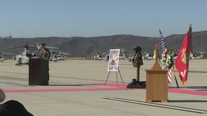 HMLA-369 holds ceremony for Maj. Tyler R. Braconi