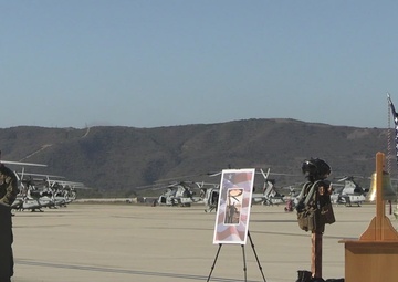 HMLA-369 holds ceremony for Maj. Tyler R. Braconi