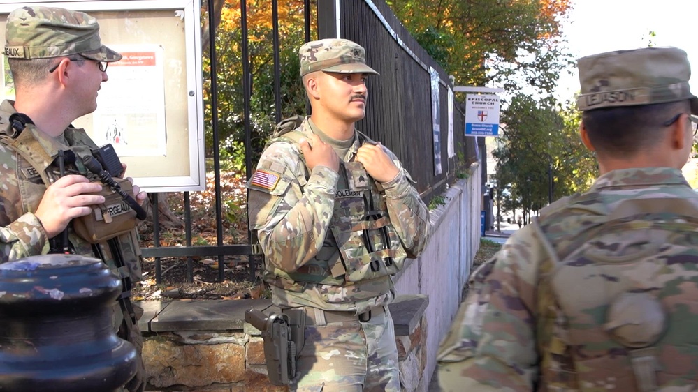 Sgt. Deaven Goleman speaks about his experience supporting Joint Task Force–District of Columbia in Washington