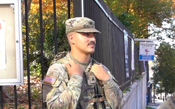 Sgt. Deaven Goleman speaks about his experience supporting Joint Task Force–District of Columbia in Washington