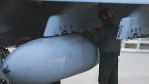 U.S. Marines conduct flight operations at Kunsan Air Base