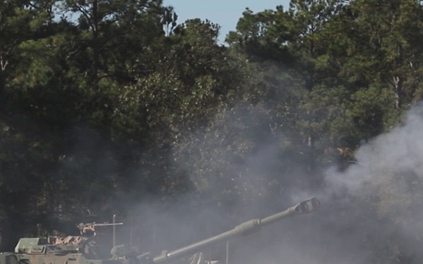 Spartan Brigade Paladin live-fire