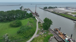 Cleveland W. Pier Repair Aerial Imagery