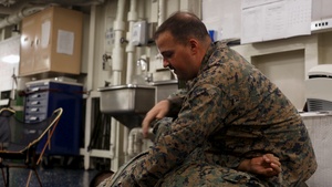 22nd MEU(SOC) | CLB 26 Marines Conduct TCCC Training Aboard San Antonio