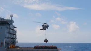 22nd MEU(SOC) | San Antonio Conducts Replenishment-at-sea
