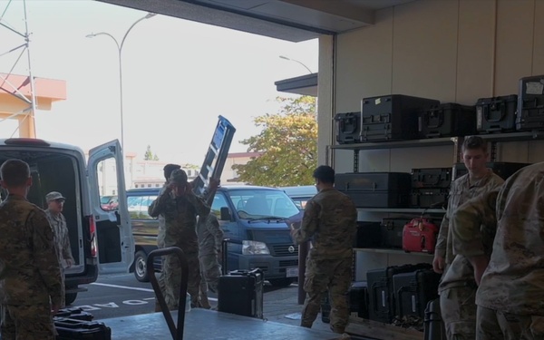 374 CS Communication Fly Away Course b-roll