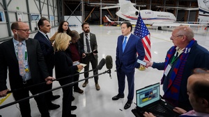 Secretary Rubio delivers remarks to the press