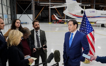 Secretary Rubio delivers remarks to the press