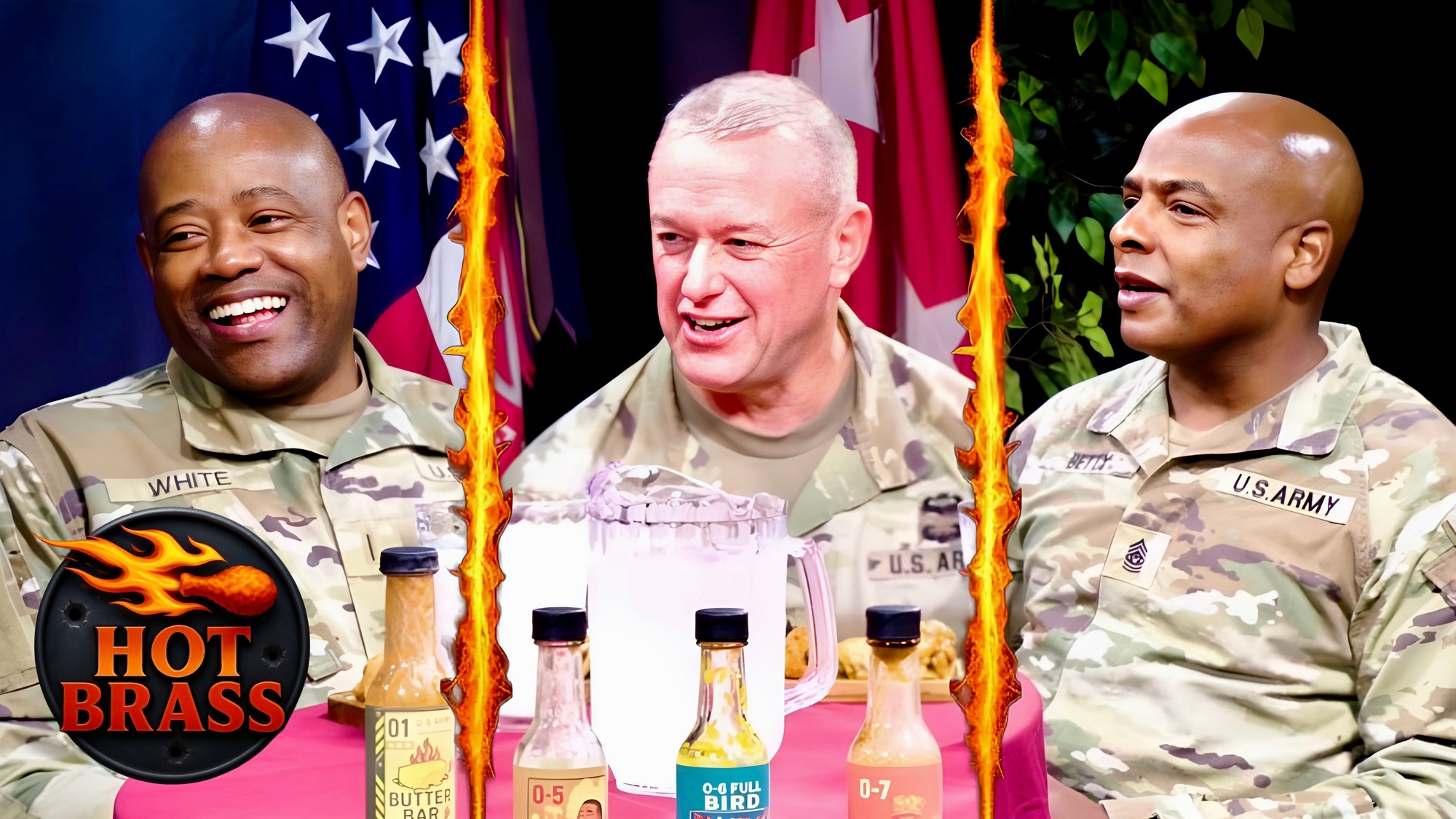 Hot Brass is the U.S. Army Reserve leadership table talk show hosted by Sergeant Major Ty McNeeley, Sergeant Major of U.S. Army Reserve Public Affairs. The series brings senior leaders together for an unscripted conversation over a lineup of hot sauces and wings. In this episode, SGM McNeeley sits down with LTG Robert Harter, Chief of Army Reserve and Commanding General of U.S. Army Reserve Command; 
CSM Gregory Betty, Command Sergeant Major of U.S. Army Reserve Command; Chief Warrant Officer 5 LaShon White, Command Chief Warrant Officer of U.S. Army Reserve Command. They take on the heat while discussing mentorship, transformation, and the future of the Army Reserve. (Video by Sgt. Cameron Hershberger, Capt. James Kim and Calvin Reimold)