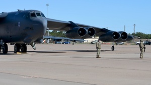 Minot, Barksdale B-52s depart Dyess as part of Global Thunder 26