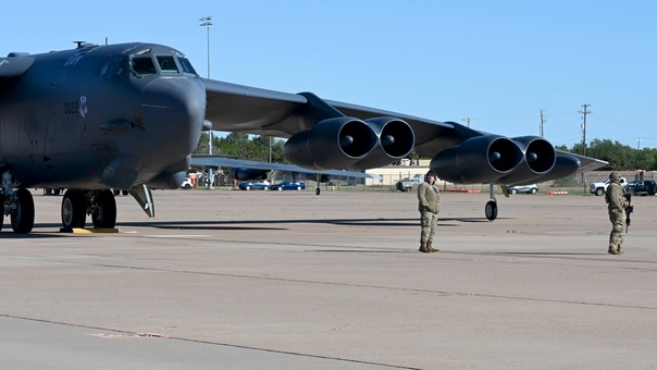 DVIDS - Video - Minot, Barksdale B-52s depart Dyess as part of
