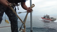 U.S. Coast Guard and Panama Security Services Conduct Cutter Passing Training