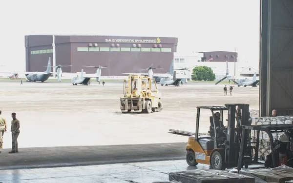 B-Roll: U.S. Marines with 15th MEU, 1st MAW Support Foreign Disaster Relief Operations from Clark Air Base, Philippines