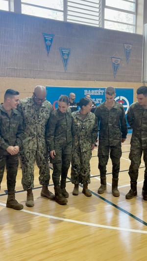 U.S. Military and Family Members Participate in NFL Pre-Game Ceremony