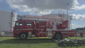 Local Japanese Firefighters Coordinate for US Navy POL facility