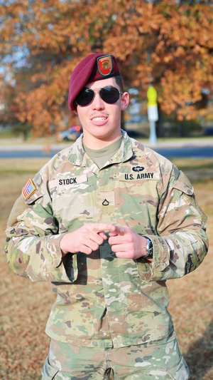 Pfc. Stock Thanksgiving shoutout