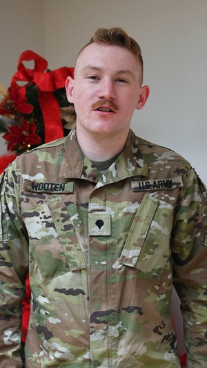 Spc. Wooten holiday shoutout