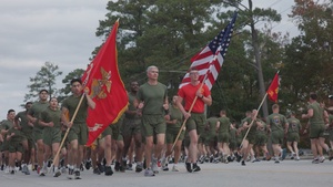 Marine Corps Combat Service Support Schools celebrates 250th birthday of the Marine Corps with motivational run