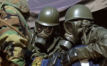 U.S. Marines and JGSDF conduct decontamination training, Marine Corps Air Station Iwakuni, Japan, 2025