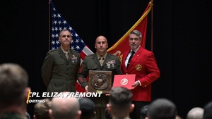 Gunnery Sgt. Robert Navarro receives the Gunnery Sgt. Carlos Hathcock II Award, Marine Corps Air Station Iwakuni, Japan, 2025