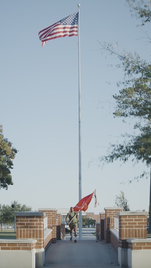 U.S. Marines with Marine Wing Headquarters Squadron conduct 250-mile relay run (vertical)