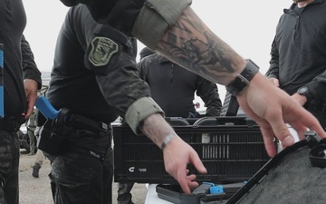 Cherry Point SRT and New Bern Police conduct search and seizure training in Atlantic Outlying Field