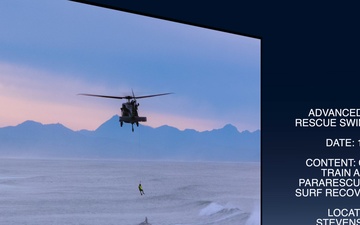 Coast Guard Aircrews Train in Surf with Air Force PJs at Fort Stevens