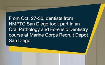 NMRTC San Diego dentists complete forensic dentistry course at MCRD