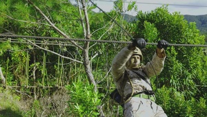 7th Communication Battalion Marines complete endurance course at Jungle Warfare Training Center