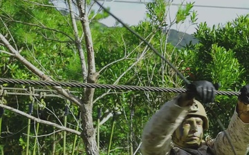 7th Communication Battalion Marines complete endurance course at Jungle Warfare Training Center