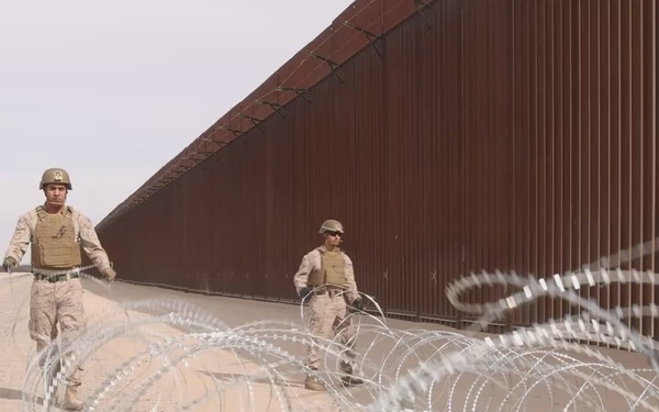 JTF-SB Marines continue conducting barrier reinforcement operations (B-Roll)