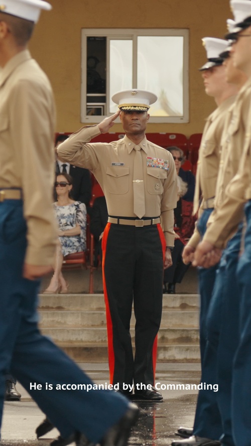 The Honorable John C. Phelan observes Mike Company Graduation