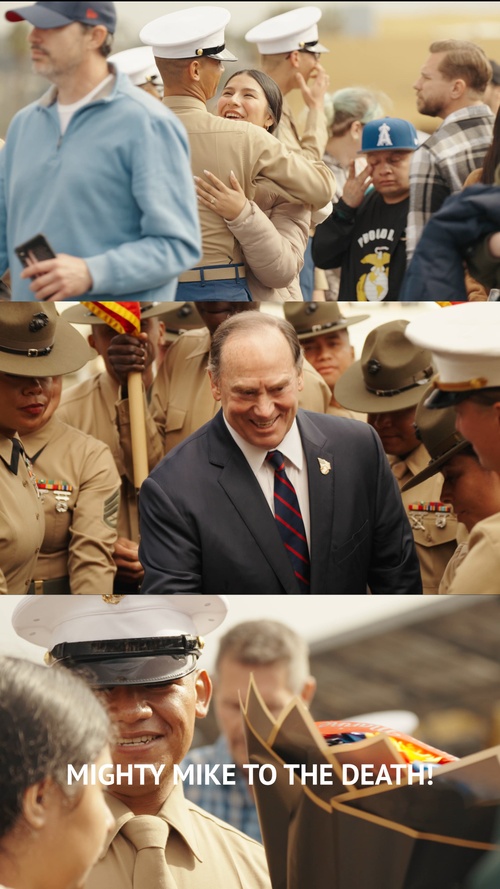 The Honorable John C. Phelan observes Mike Company Graduation