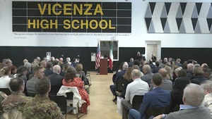 Italian Base Commander for the United States Installations in Vicenza conducts change of command ceremony