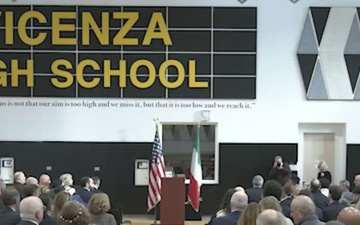 Italian Base Commander for the United States Installations in Vicenza conducts change of command ceremony