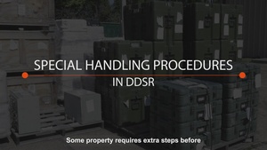 DLA - Disposition Services, Special Handling Procedures in DDSR