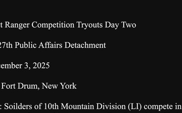 Best Ranger Competition Tryouts Day Two