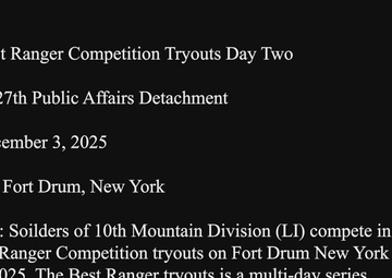 Best Ranger Competition Tryouts Day Two